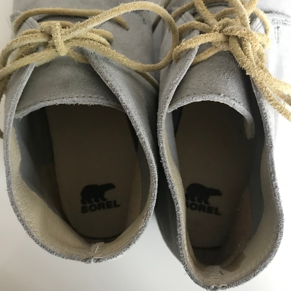 Sorel gray suede desert boots lace up - Picture 6 of 8